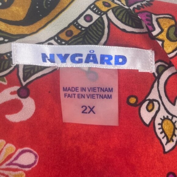 Nygard Bandana Paisley Dress Womens Plus Size 2X New Multicolor - Picture 7 of 10